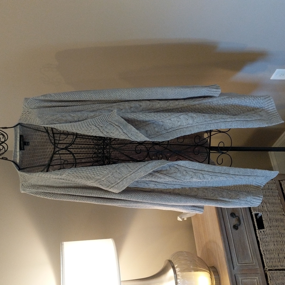 Waterfall cable knit cardie